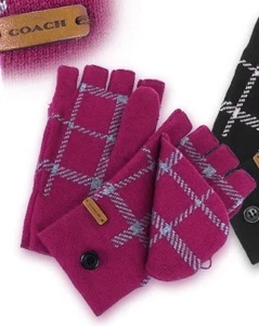 Nuevos con etiquetas Hermosos Guantes de Mano de Diseñador Damas COACH Logo Rosa Talla Única  - Imagen 1 de 4