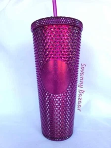 Starbucks Fall 2022 VENTI Size Berry Bling Studded Cold Cup - Picture 1 of 9