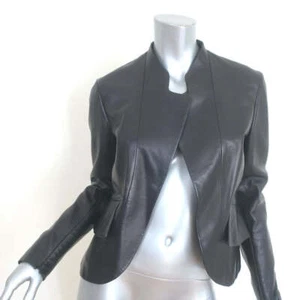 Jil Sander Lamb Leather Jacket Black Size 38 - Picture 1 of 8