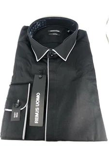 Remus Uomo Tapered Fit Cotton-Blend Shirt 17" TD100 OO 06 - Picture 1 of 4
