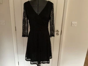 Newlook black lace decor evening dress 10 BNWT - Picture 1 of 8