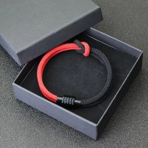 Seilarmband Mode Männer Frauen quadratisch Knoten Armbänder Outdoor Magnetarmbänder Neu - Bild 1 von 22