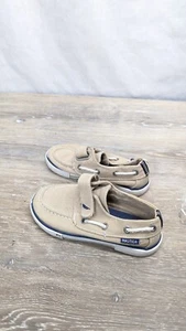 Nautica Little River 2 Tan Canvas Boat Deck Shoes Toddler Little Kids Size 10 - Picture 1 of 7