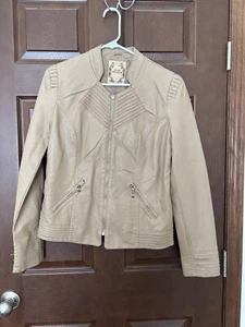 Chaqueta de Motociclista Downtown Coalition Mujer Talla L Tostada 100% Poliuretano Cremallera Completa Moto - Imagen 1 de 2