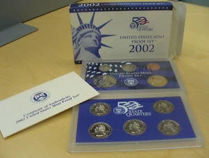 2002 S US MINT PROOF SET 10 Proof COINS w/COA - Picture 1 of 1