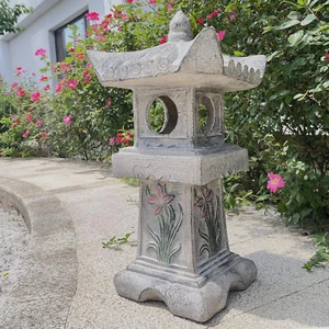 Asian Pagoda Statue Miniature Tower Lantern Outdoor Japanese Zen Yard Decoration - Picture 1 of 10