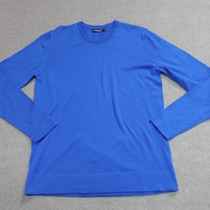 J.Lindeberg Sweater Large Blue Cobalt Wool Silk Cashmere Blend Nigel - Picture 1 of 7