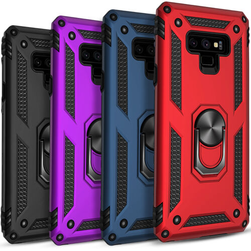 For Samsung Galaxy Note 9 8 Phone Case Cover Kickstand + Tempered Glass Screen