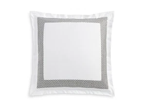 NEW Hudson Park Collection Embroidered Geo Standard Sateen Sham White - Picture 1 of 1