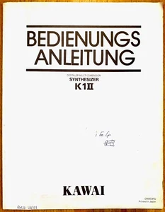 Kawai K1 ll Manual German / France - Bild 1 von 2