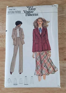 Vogue Pattern MISSES JACKET-SKIRT-PANTS #7185 Size: 14 Bust: 36" UNCUT ©1978 - Picture 1 of 2