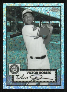 2021 Topps Chrome Platinum Black and White Mini Diamond #333 Victor Robles - Picture 1 of 2