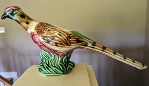 Ceramic American Bisque Pheasant Planter Flower Pot Vintage, No Chips Pre-Owned - Picture 1 of 5