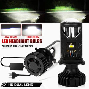 2X LHD H4 Bi-LED Projector Lens Hi/Lo Headlight Mini Bulbs 200W Retrofit - Foto 1 di 9