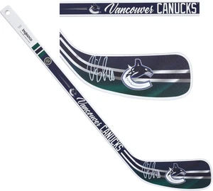 Elias Pettersson Vancouver Canucks Signed Reverse Retro Logo Wood Mini Stick - Picture 1 of 1
