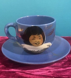 50s-Era Vtg Matthew Adams Cup/Saucer Alaska SIGNED MCM Sascha Brastoff EUC - Picture 1 of 14