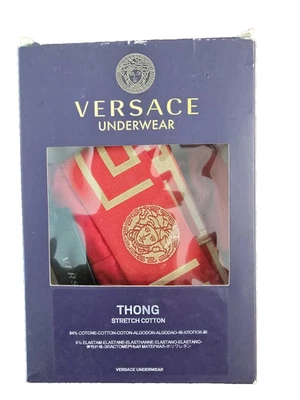 NWT Versace Men’s Greca Border Thong Red Color Size XL 38”-40” - Image 1 of 4
