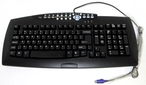 Power Media PS2 Intelli Office Keyboard Black In New Condition / Please Read - Picture 1 of 8