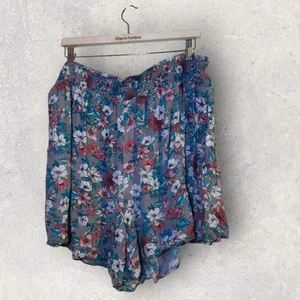 Torrid Womens 4X Floral Gauze Smocked Waist Casual summer Shorts - Picture 1 of 7