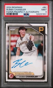 Autógrafos Bowman Paper Prospect 2024 #BC Bubba Chandler PSA 9 - Imagen 1 de 2