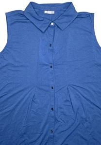 J Jill ärmelloses Etuikleid blau Baumwolle Modal Stretch Freizeit Komfort Damen 2X - Bild 1 von 13
