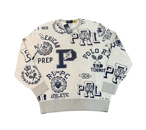 Polo Ralph Lauren RL 67 Tennis American Prep P-Wing Graphic Sweatshirt Men’s M - Picture 1 of 9