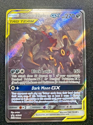Umbreon & Darkrai GX SM241 Pokemon Sun & Moon Tag Team Promo Alt Art 2020 LP - Image 1 of 2