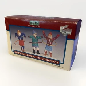 Vintage LEMAX Christmas Figure "The Contenders" Village Collection Retired 1998 - Picture 1 of 12