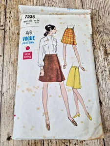 Vogue Schnittmuster 7536 Misses Rock 25,5" Taille 60er Jahre Vintage Retro Biene - Bild 1 von 4