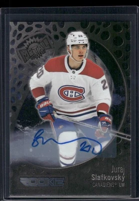 2022-23 SkyBox Metal Universe #151 Juraj Slafkovsky Auto Silver FX #/199 - Image 1 of 2