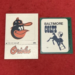 Fleer Logo Stickers - 1979 Baltimore Colts & 1981 Baltimore Orioles - Picture 1 of 13
