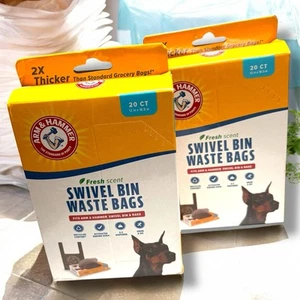 Neu 3 Stück Arm & Hammer Frischer Duft Schwenkbarer Eimer und Rechen HD Abfallsäcke 60 Beutel Insgesamt - Bild 1 von 3