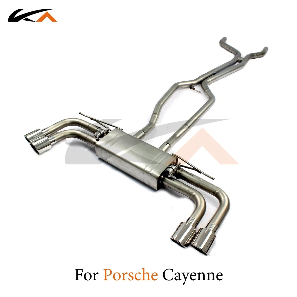 Escape KA Catback para Porsche Cayenne acero sección trasera Foto 1 de 4