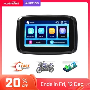 5" Motorcycle GPS Navigation Waterproof SAT NAV Wireless Android Auto/CarPlay HD - Foto 1 di 16