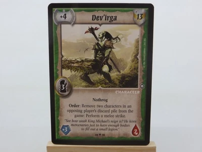 WARLORD Saga of the Storm CCG Nothrog Character Card DEV'IRGA 39/78 - Image 1 of 2