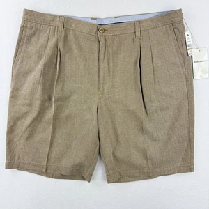 Tommy Bahama Shorts Größe 42 Havanna Fischgrätfalte 10" British Bourbon - Bild 1 von 10