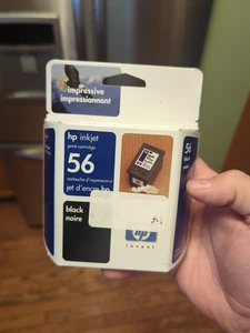 Genuine HP 56 Black Ink Cartridge Inkjet Print Expired Oct 2004 New Sealed - Picture 1 of 4