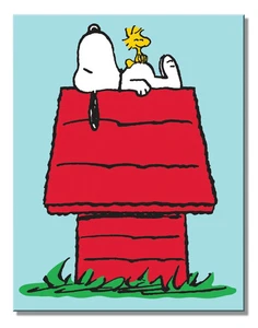 Snoopy & Woodstock Peanuts Blechschild Wanddekor 12,5" x 16" Made in USA - Bild 1 von 3
