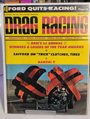 January 1968 Vintage Drag Racing Magazine Bagged And Boarded Nice! - Image 1 of 3