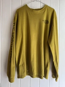 The North Face Long Sleeve T Shirt In Mustard/green Hiking Gorp Men’s Size L - Picture 1 of 5