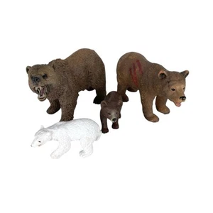 Schleich Bears Set Of 4 Adult Cub Polar Bear - Picture 1 of 7