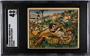 1938 HORRORS OF WAR Gum Card #104 Advertising Back MACHINE OVERPRINT SGC 4 VG/EX - Picture 1 of 2