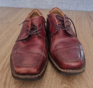 ECCO Leather Oxford Shoes Mens Size UK 8 Shockpoint Sole Comfort System Footwear - Picture 1 of 13