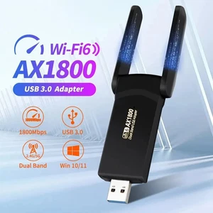 WLAN USB 3.0 Adapter 1800Mbps WiFi 6 Stick Dual Band 5GHz für PC Laptop Antennen - Bild 1 von 4