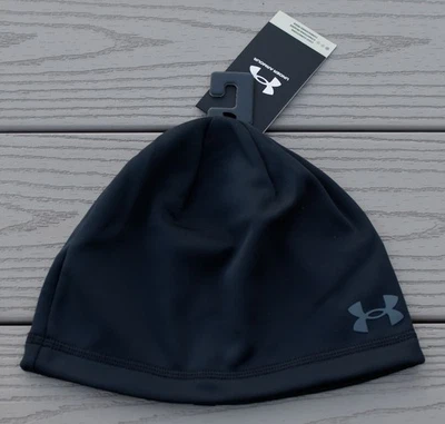 NWT UNDER ARMOUR "UA Storm" Mens Beanie Hat-OSFM Ret@$25 BLACK - Image 1 of 4