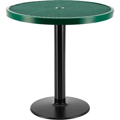 Mesa redonda 36" para área externa altura balcão com base de pedestal 36"H verde - Imagem 1 de 4