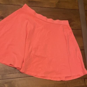 PINK Victoria’s Secret Bright Coral A Line Skirt Elastic Waist Skirt Size L - Picture 1 of 3