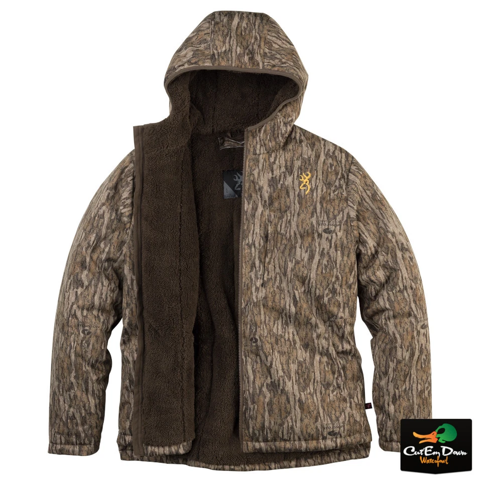 NEW BROWNING LATE SEASON CLOSING DAY PARKA COAT- MOSSY OAK BOTTOMLAND CAMO - - Image 1 of 3