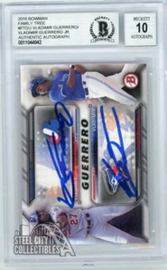 Vladimir Guerrero Vladimir Guerrero Jr 2016 Bowman Family Tree Auto Card BAS 10 - Picture 1 of 2