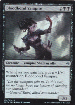 FOIL Bloodbond Vampire Battle for Zendikar Magic the Gathering MTG x1 - Image 1 of 2